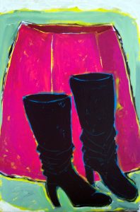 2_vanities_myPradaSkirt+BuiBoots, 40x60, Acryl auf Leinwand, 2004