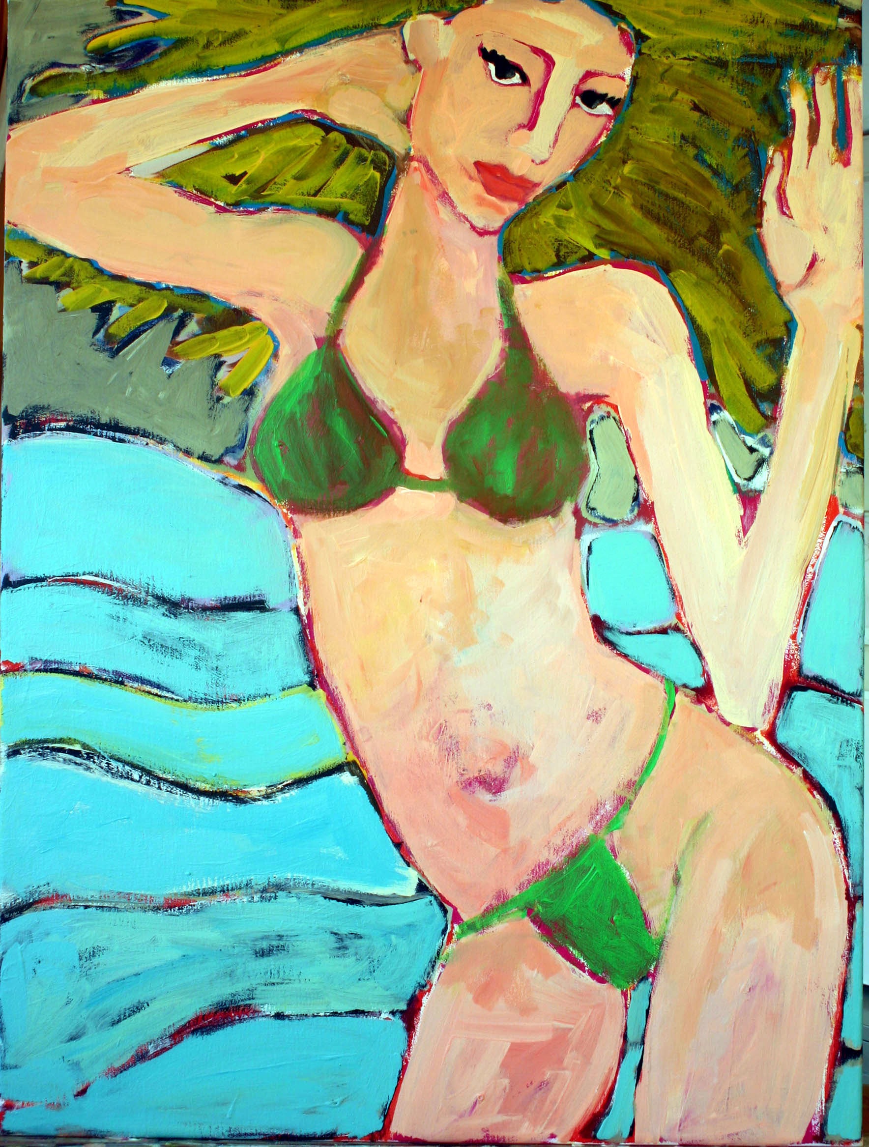 4_vanities_myModelGirlfriend_Gisele_ 60x80, Acryl auf Leinwand, 2003